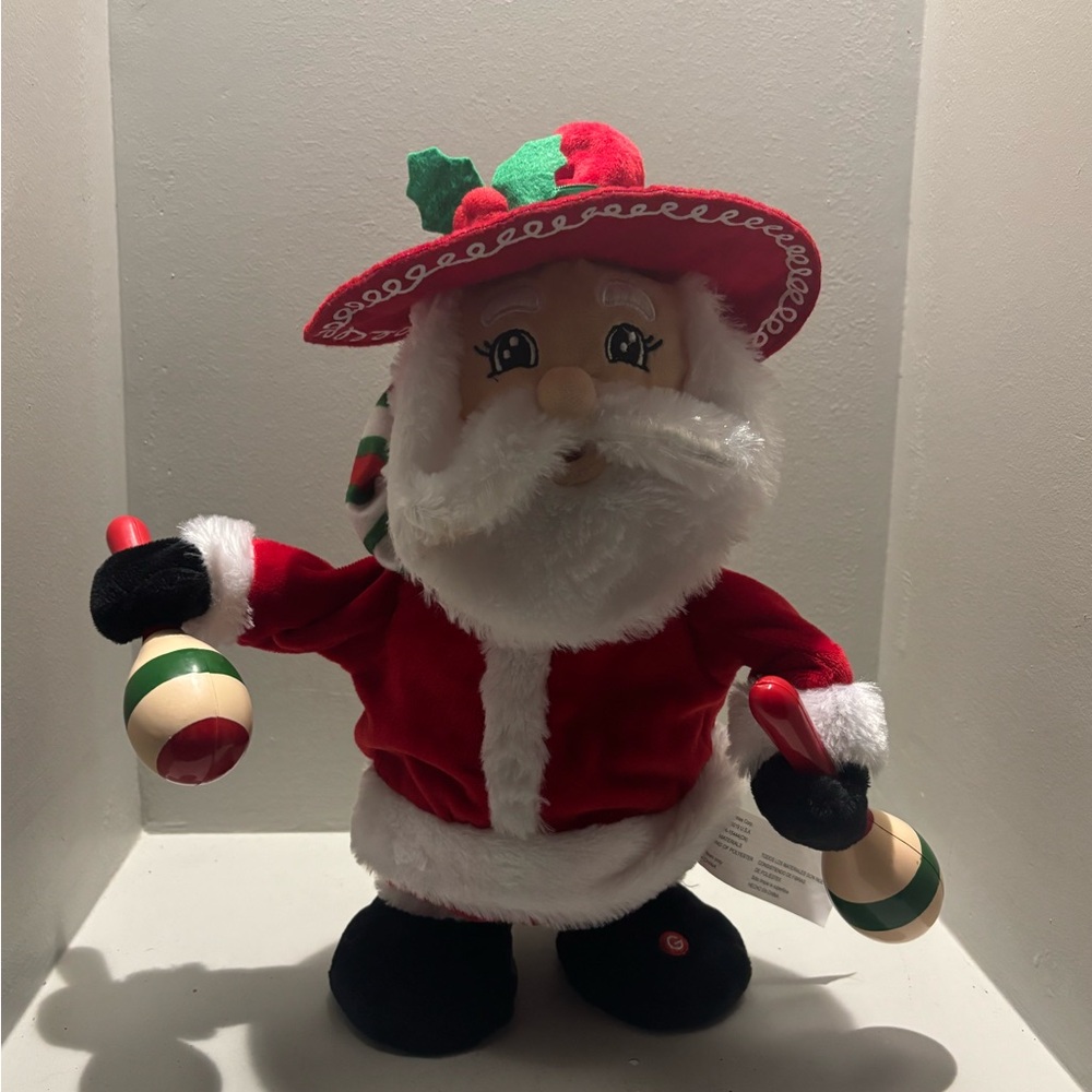 Vintage Salsa Santa singing “Feliz Navidad” w/Maracas- Latino/Hispanic Christmas